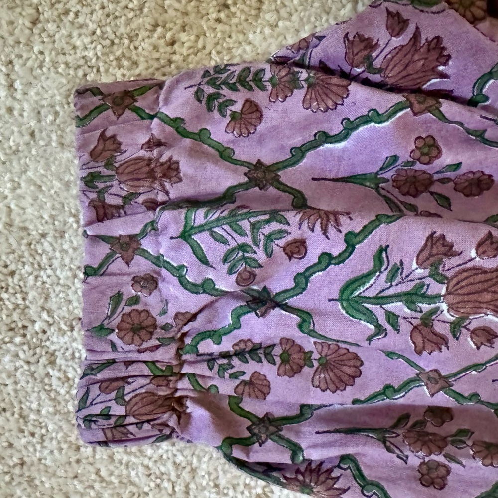 NWOT VICTORIA DUNN Birdie Dress in soft floral riseand Green-XS - Picture 5 of 7